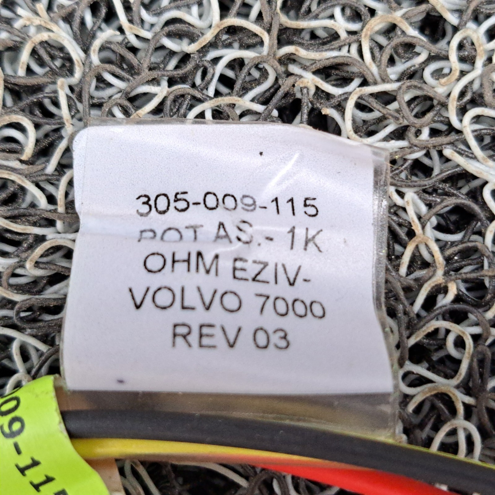 Roadtec 305-009-115 Pot As 1 K Ohm EZIV for Volvo 7000. (53C3-1000-S)