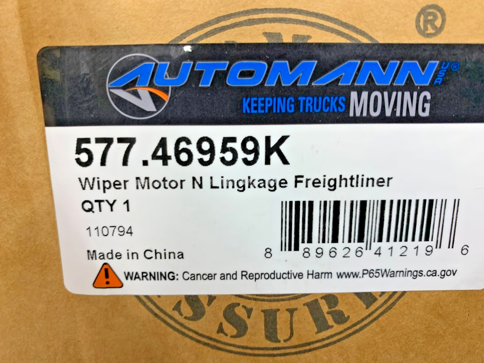 Automann 577.46959K Windshield Wiper Motor & Linkage Assembly for Freightliner