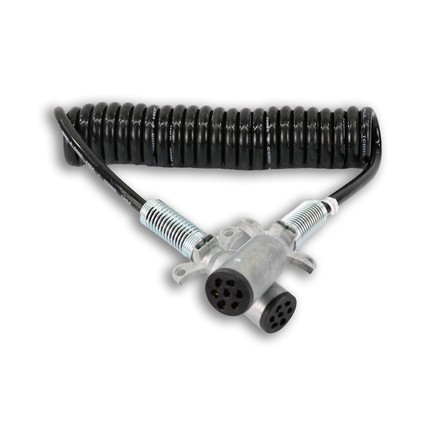 Newstar S-18363 Abs Coiled Cable 7 Way, 15ft. Includes Zinc Metal Pl for S & S