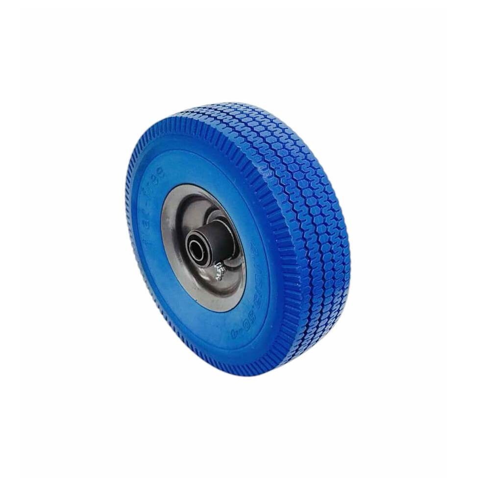 Blue 10″ Heavy Duty Solid Rubber Flat Free Tubeless Hand Truck Utility Tire