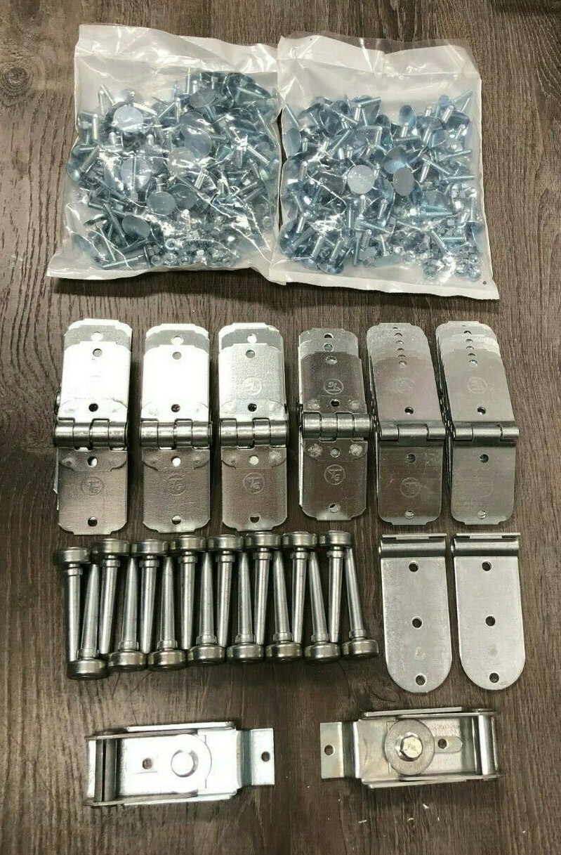 **OEM** 44 Piece TODCO Style Trailer Roll Up Door Hinges-1″ Rollers Kit/Hardware