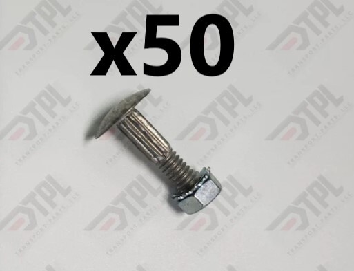 50 PACK – 1 1/4″ Carriage Bolt & Nut Kit – Overhead Todco Whiting Door Hinge