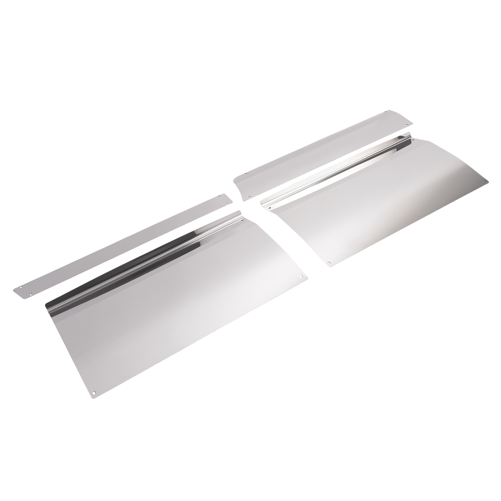 For Kenworth T680 304 Stainless Steel Front Upper& Lower Kick Plate Set Of 2