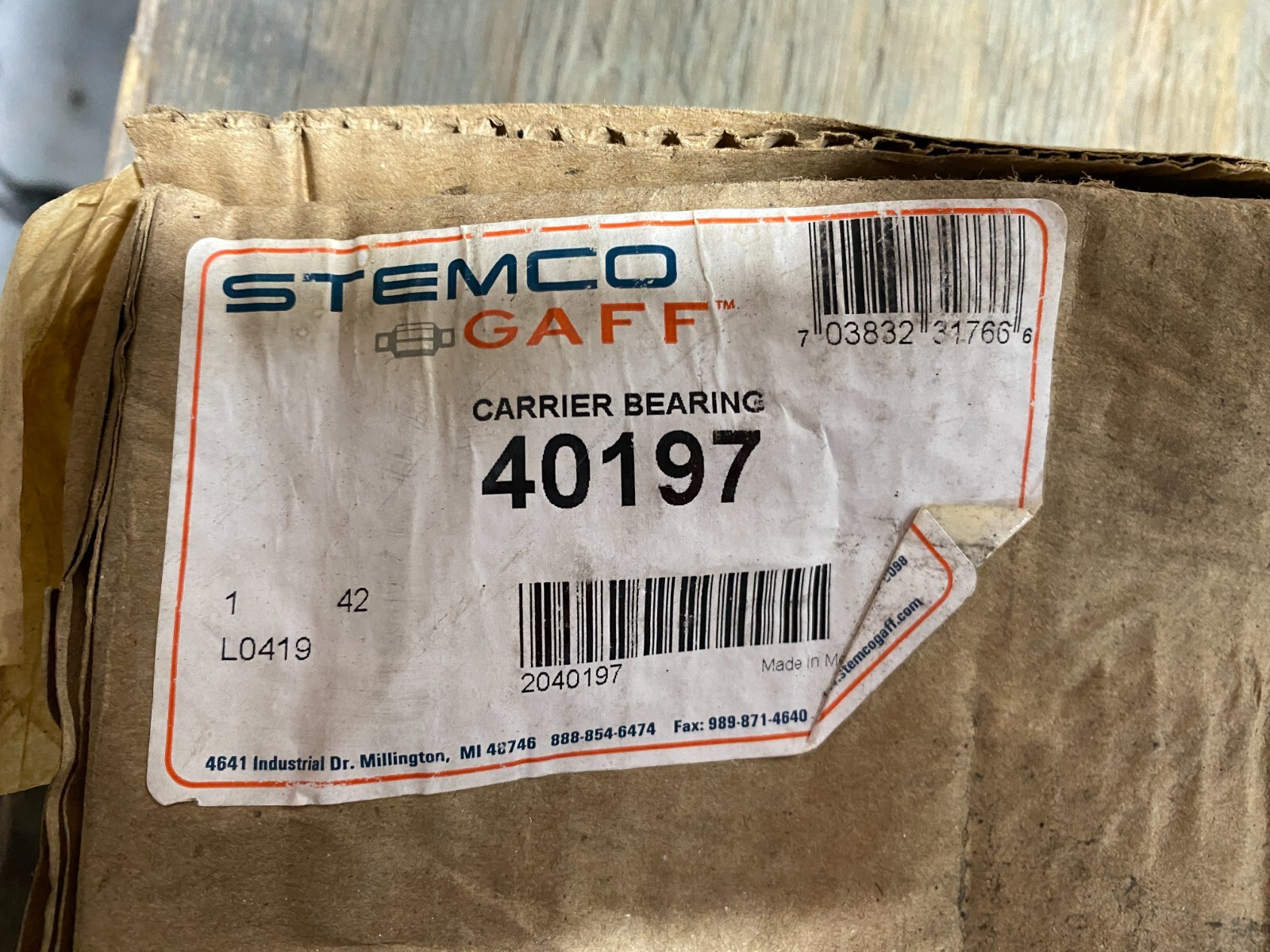 40197 Stemco GAFF Carrier Bearing New in Box