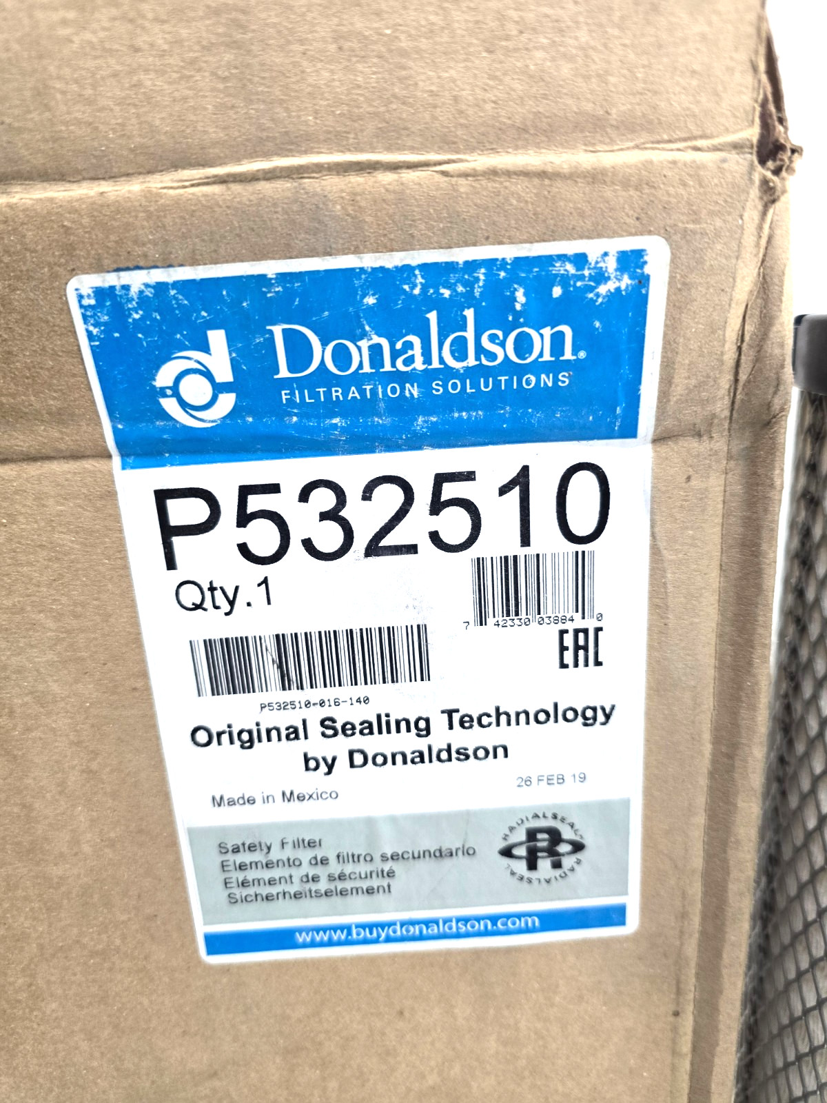 Genuine Donaldson P532510 Air Filter 6589 RS3515 A1586C 6I-2510