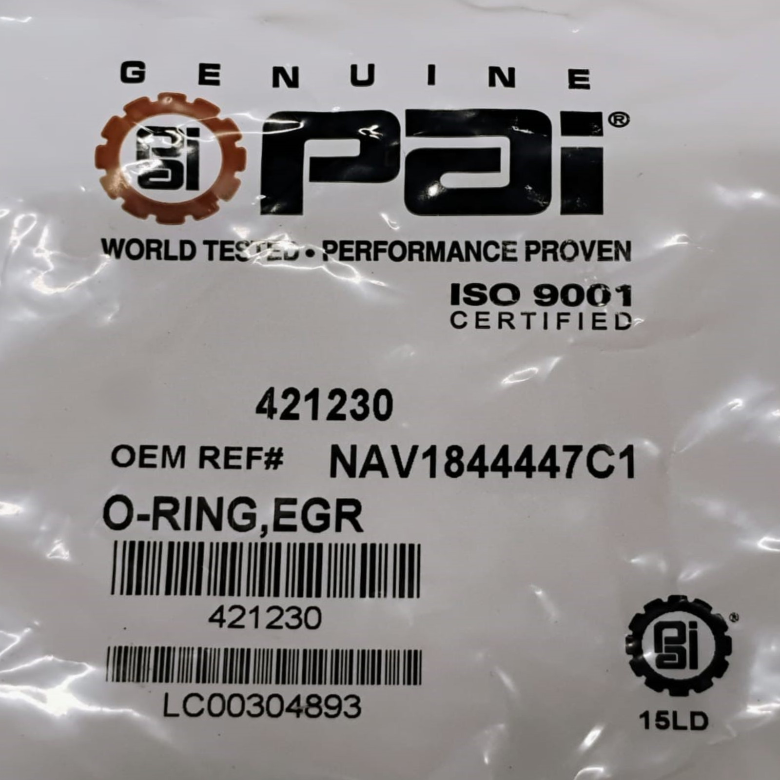 Oil Tube & EGR O-RING for DT466E. PAI # 421230. Ref. # INTERNATIONAL 1844447C1
