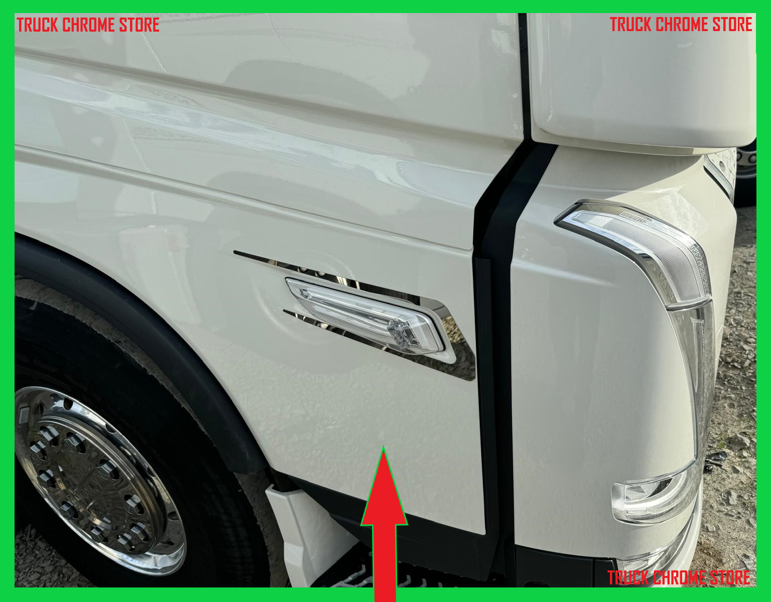 VOLVO FH5 INDICATOR FRAME CHROME Stainless Steel 2 Pieces. ( 1 SET )
