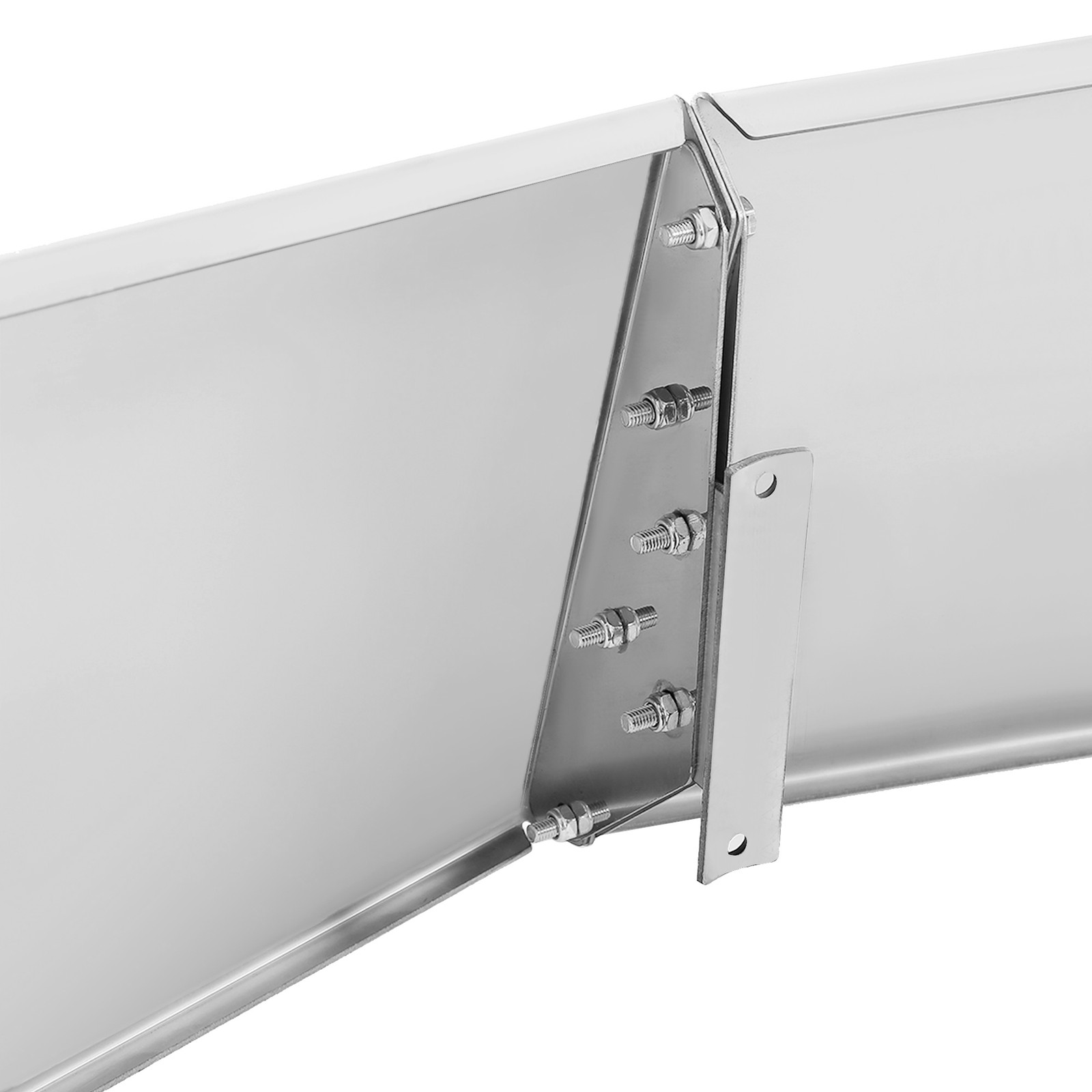 For Peterbilt 377 378 379 335 386 Silver 13″ Drop Sun Visor 304 Stainless Steel