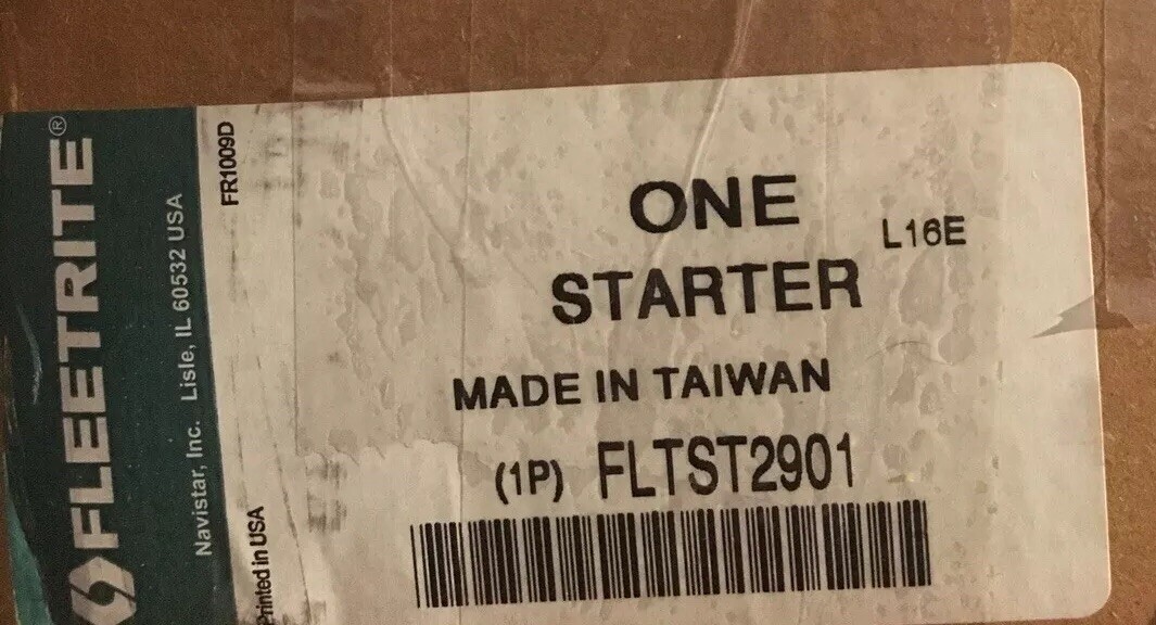 International Fleetrite 29MT 12V 9T Starter FLTST2901 FLT2901 ST2901 19011403