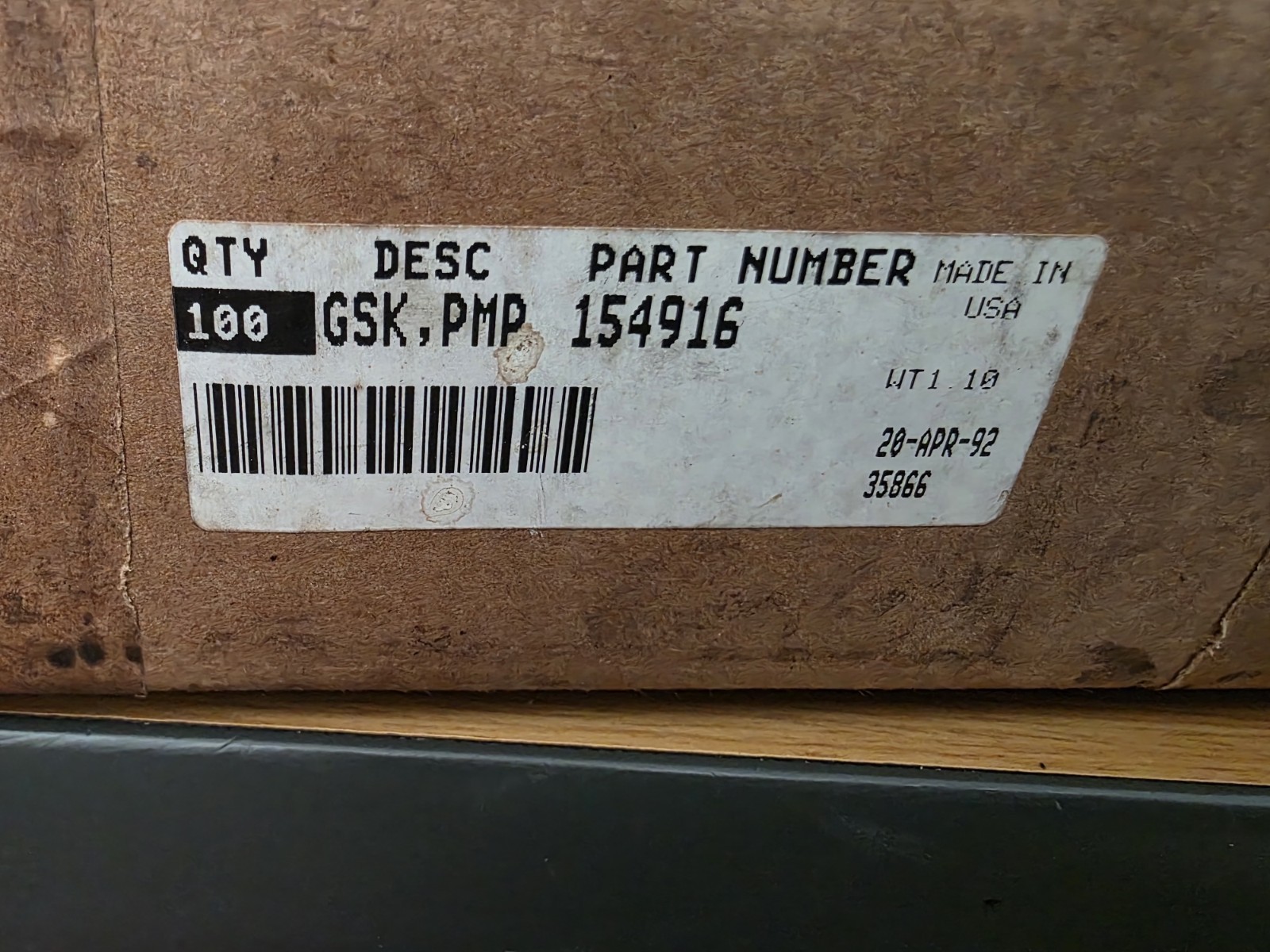 Power Steering Pump Cover Gasket Cummins 855 N14 154916Ref 3558515 4988280 92ct