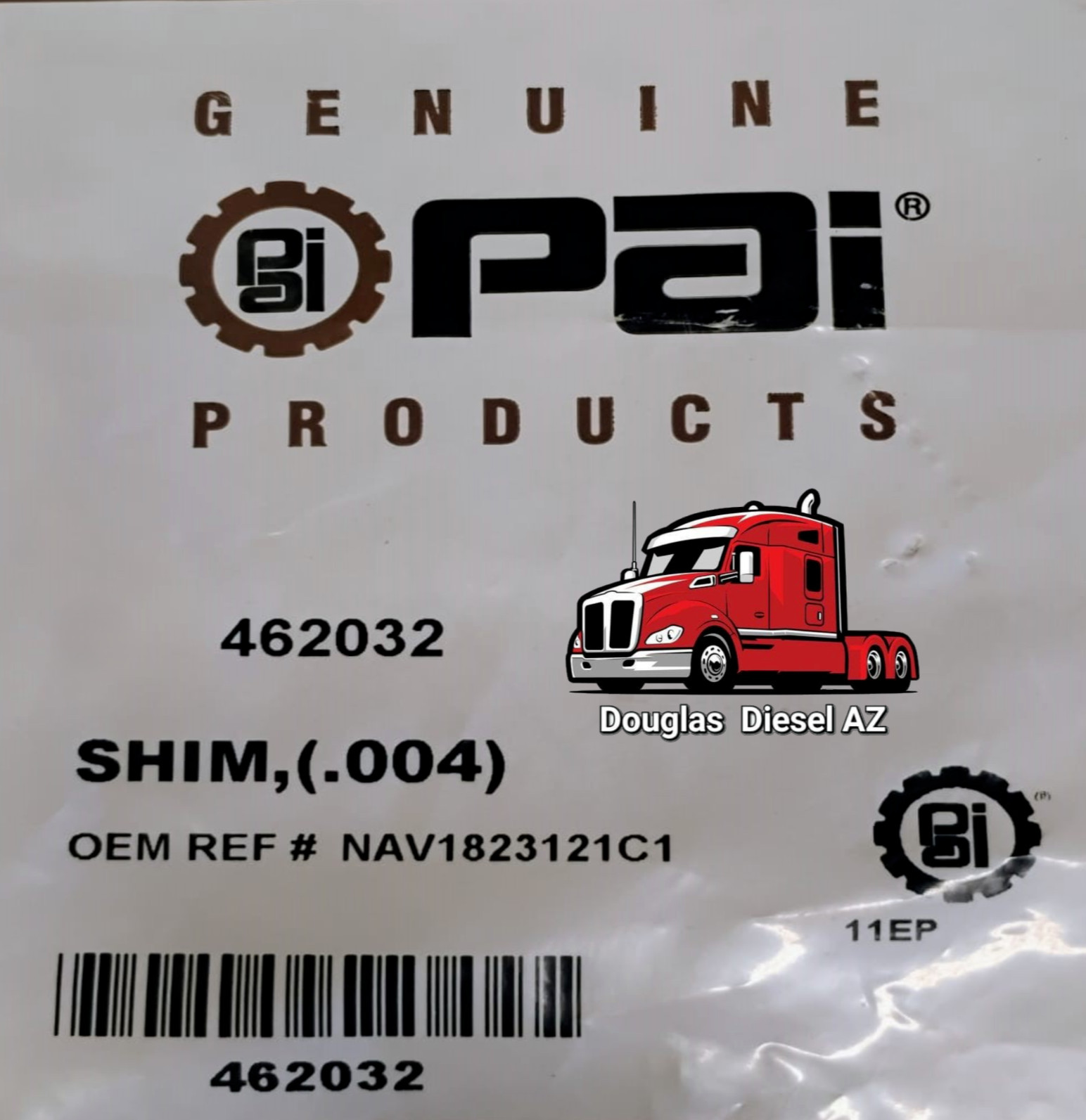 PISTON LINER SHIM .004 inch for DT466. PAI# 462032 Ref.# INTERNATIONAL 1823121C1