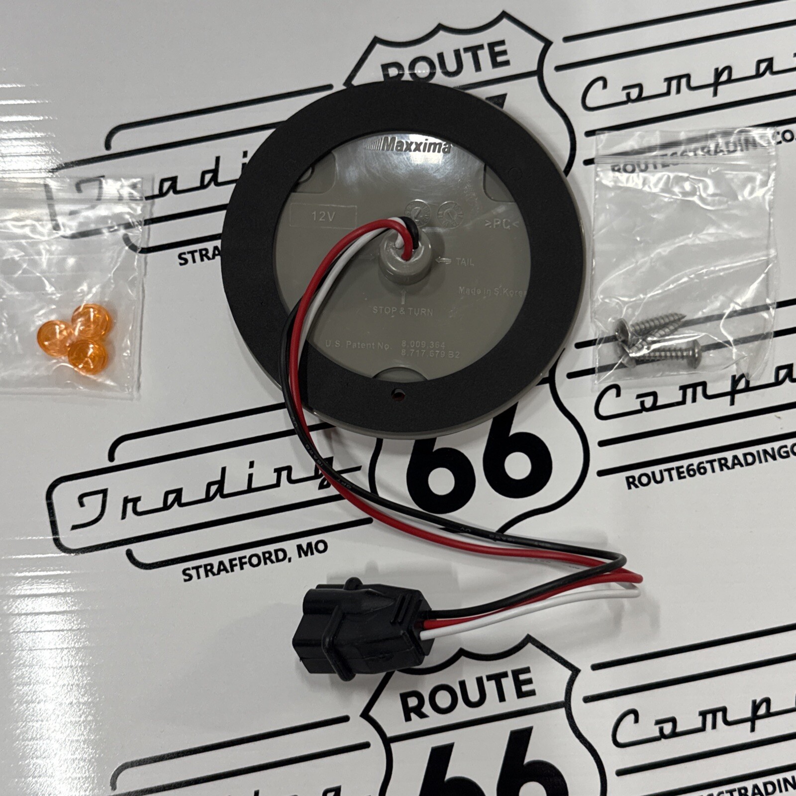 Maxxima M42365Y Low Profile Thin 4” Round Amber Park/Rear Turn Surface Mount