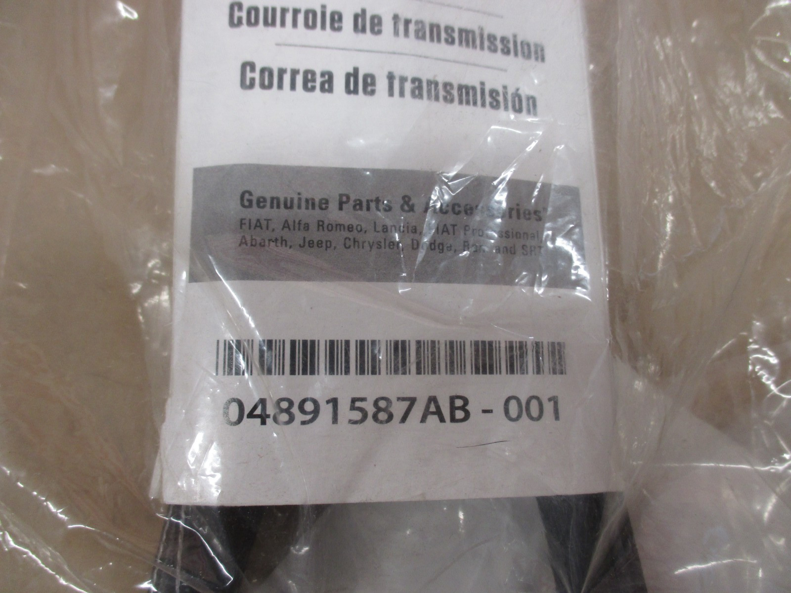 04891587AB-001 SERPENTINE DRIVE BELT MOPAR NEW
