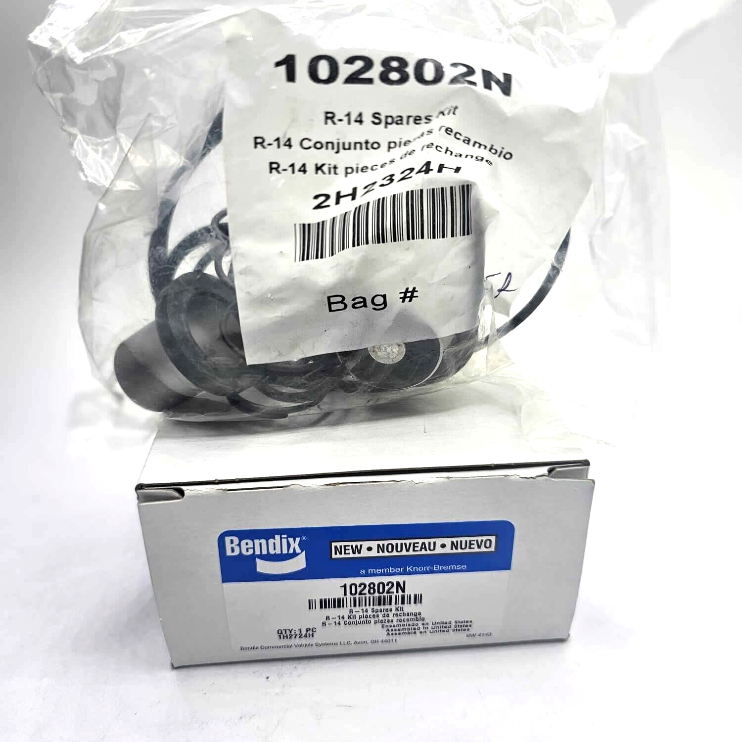 102802N, 1676687C91 R12 R14 Bendix Relay Valve Repair Kit OEM NEW