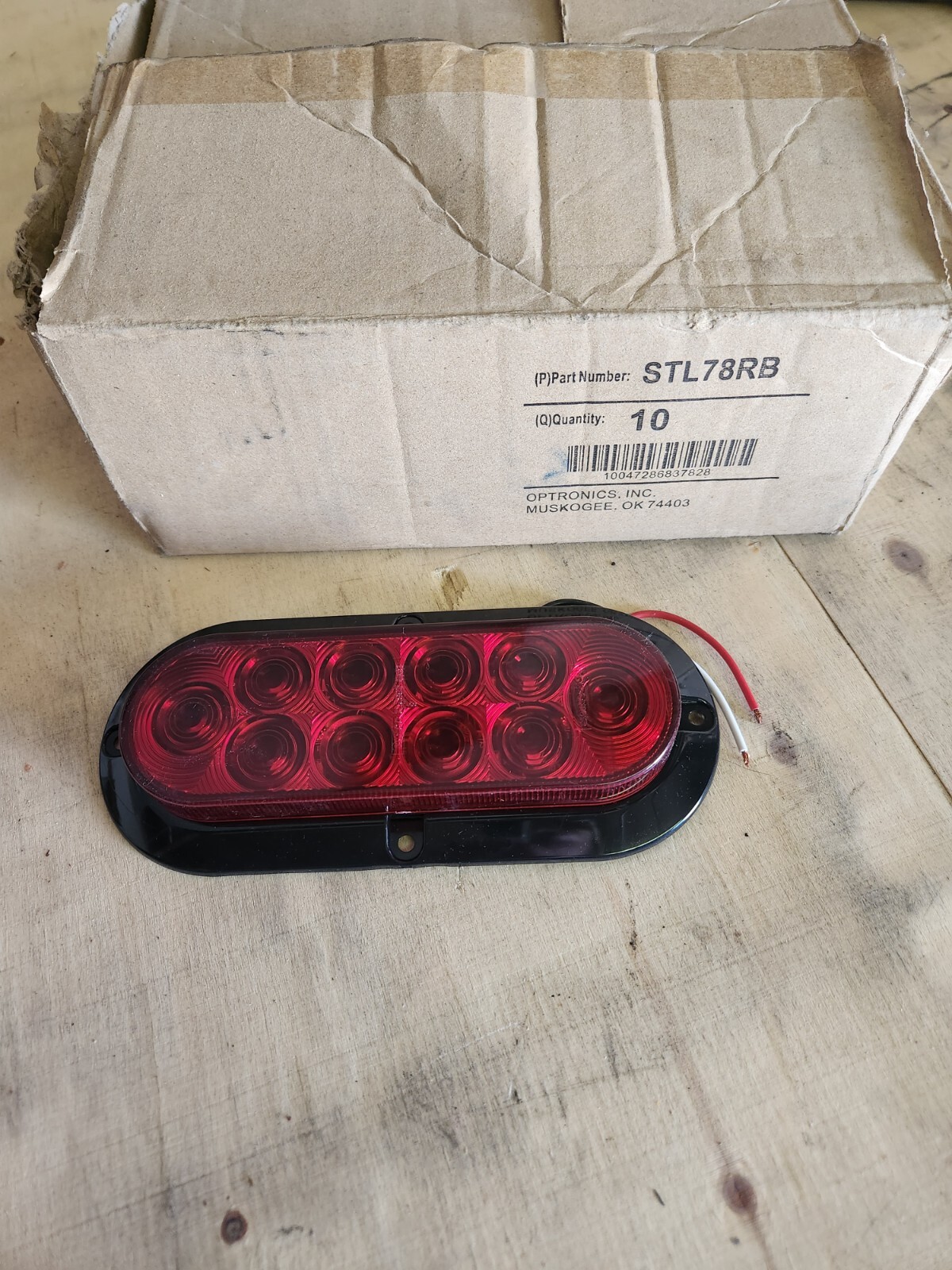 Optronics STL78RB Stop Turn Tail LED Light 6” Oval 10 Diodes 12V