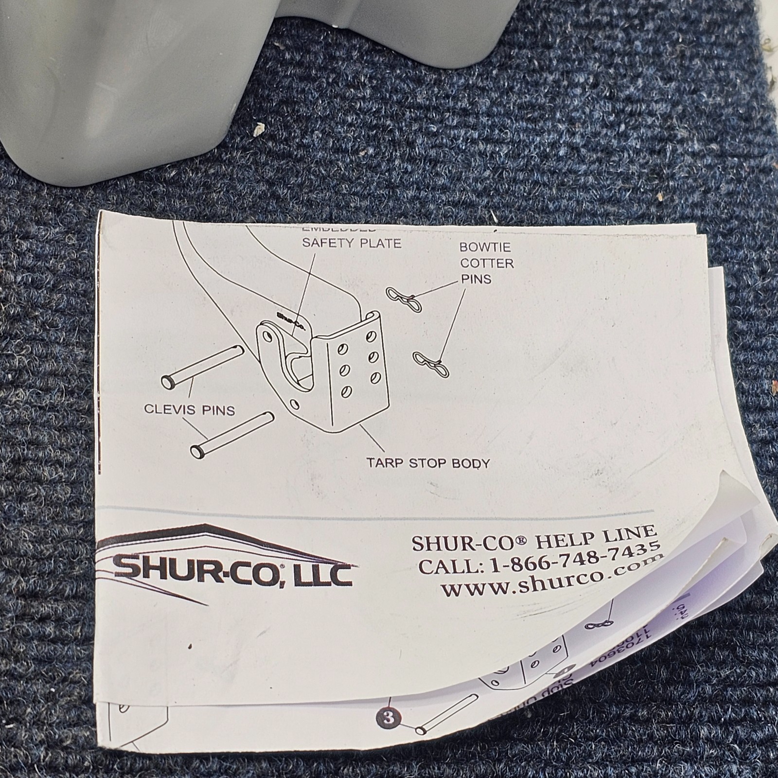 Shur-Co 1114388 Easy-Off Flexible 6″ Offset Tarp Stop w/Mounting Hardware