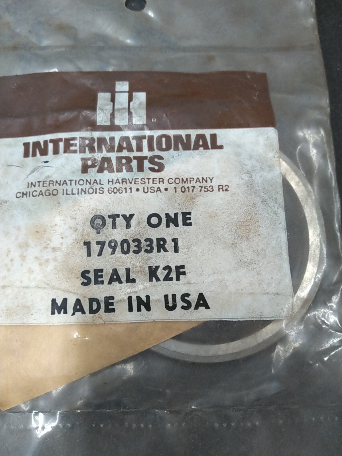 Fleetrite International 179033r1 Seal OEM NOS