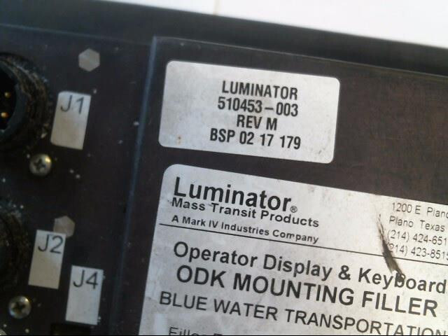 luminator, 510453-003, pn. 510496001, Operator dISPLAY & kEYBORD