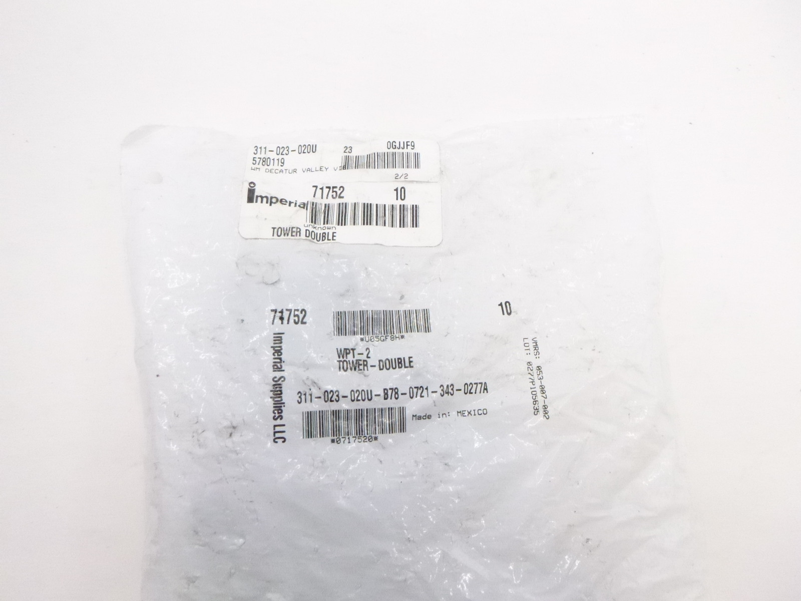 10 Pack Imperial 71752 Weather Pack Male Tower Double Terminal WPT-2