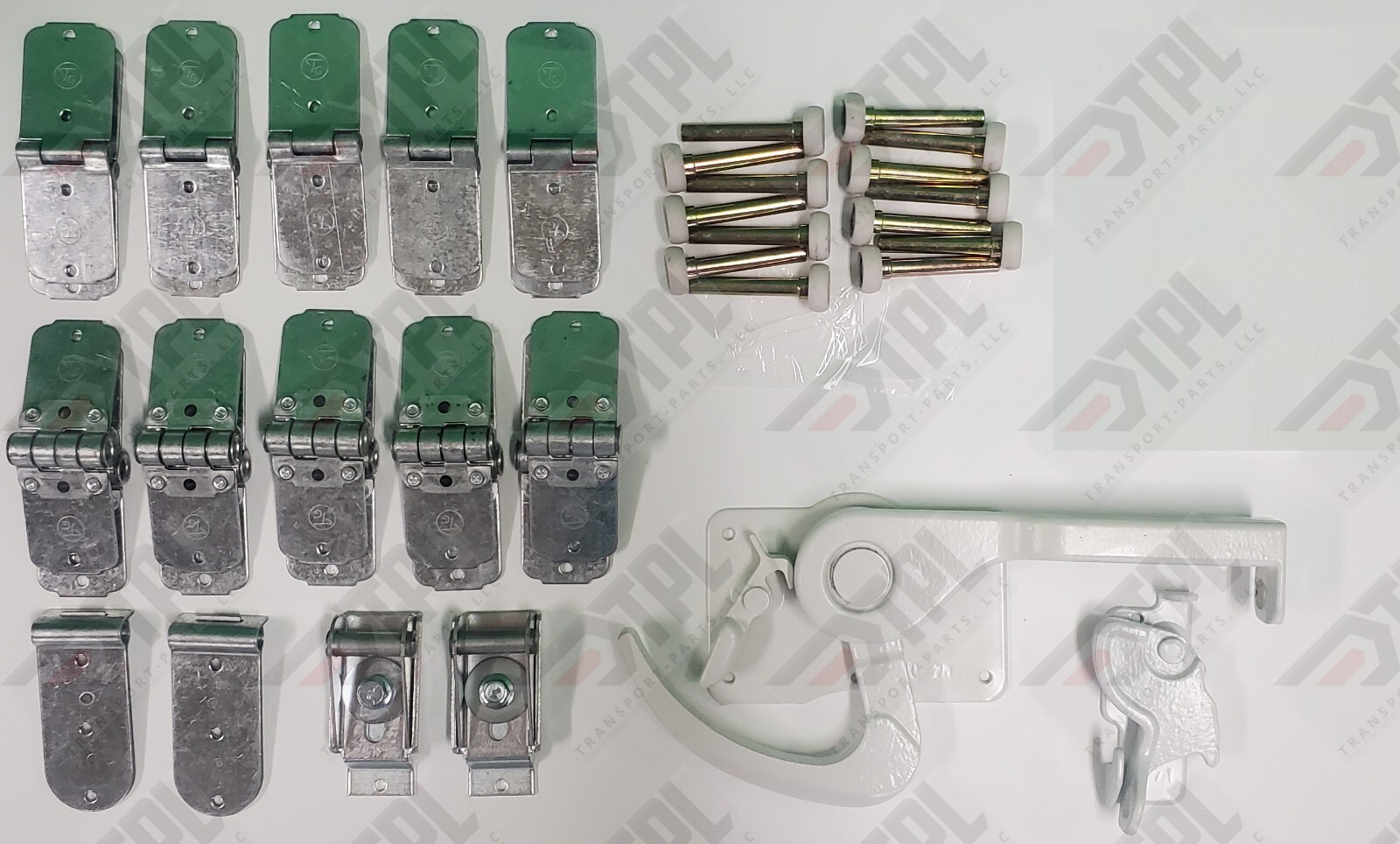 40 Piece TODCO Roll Up Door Repair Kit 1″ NYLON Rollers WHITE Lock + Keeper