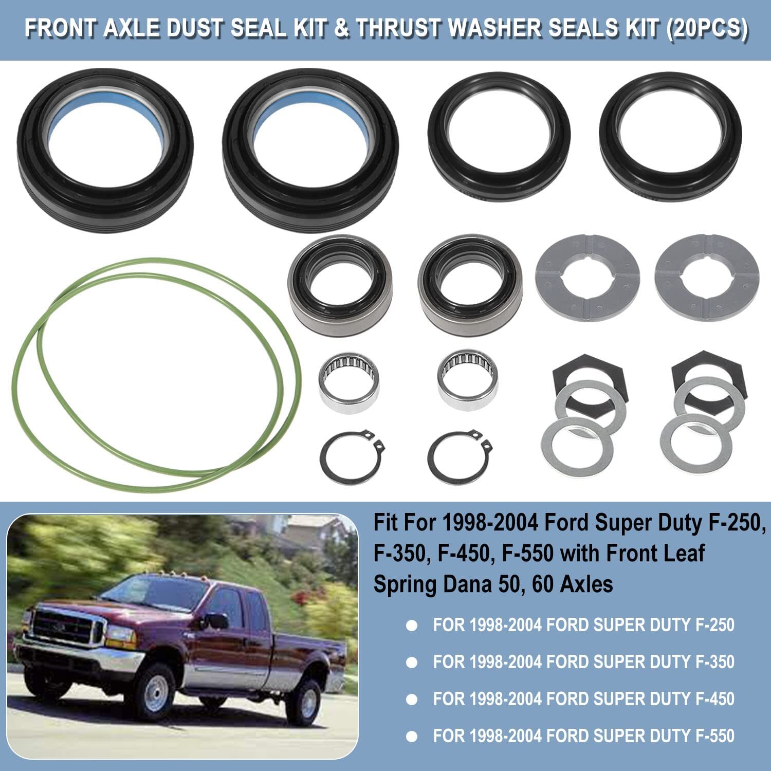 Axle Seal&Thrust Washer Kit Ford 1998-2004 Super Excursion F250 F350 F450 F550
