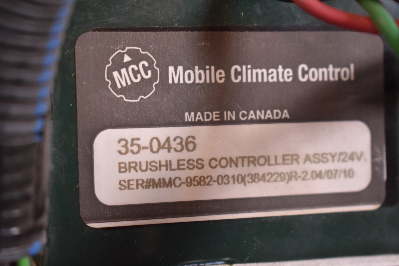 Mobile Climate Control MCC 24V Under Seat Blower Assembly 35-0436 25-1348 150620