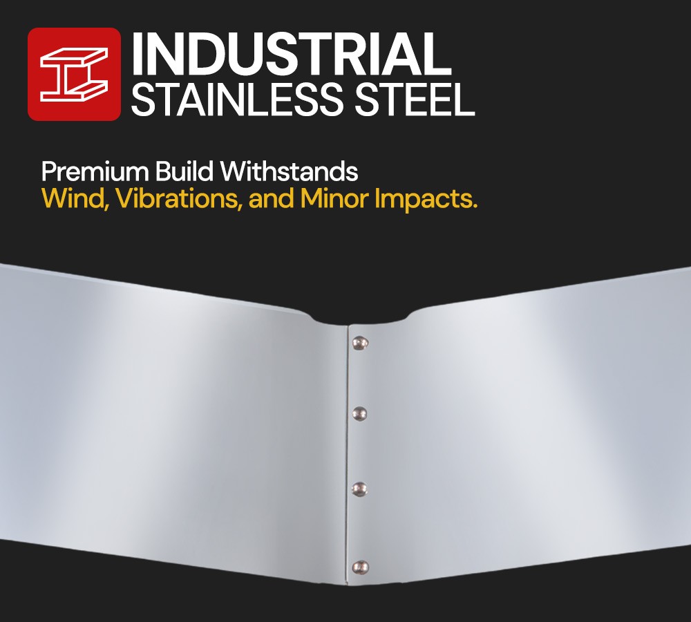 13″Stainless Steel Drop Visor Compatible w/Peterbilt 335, 359, 377, 378, 379