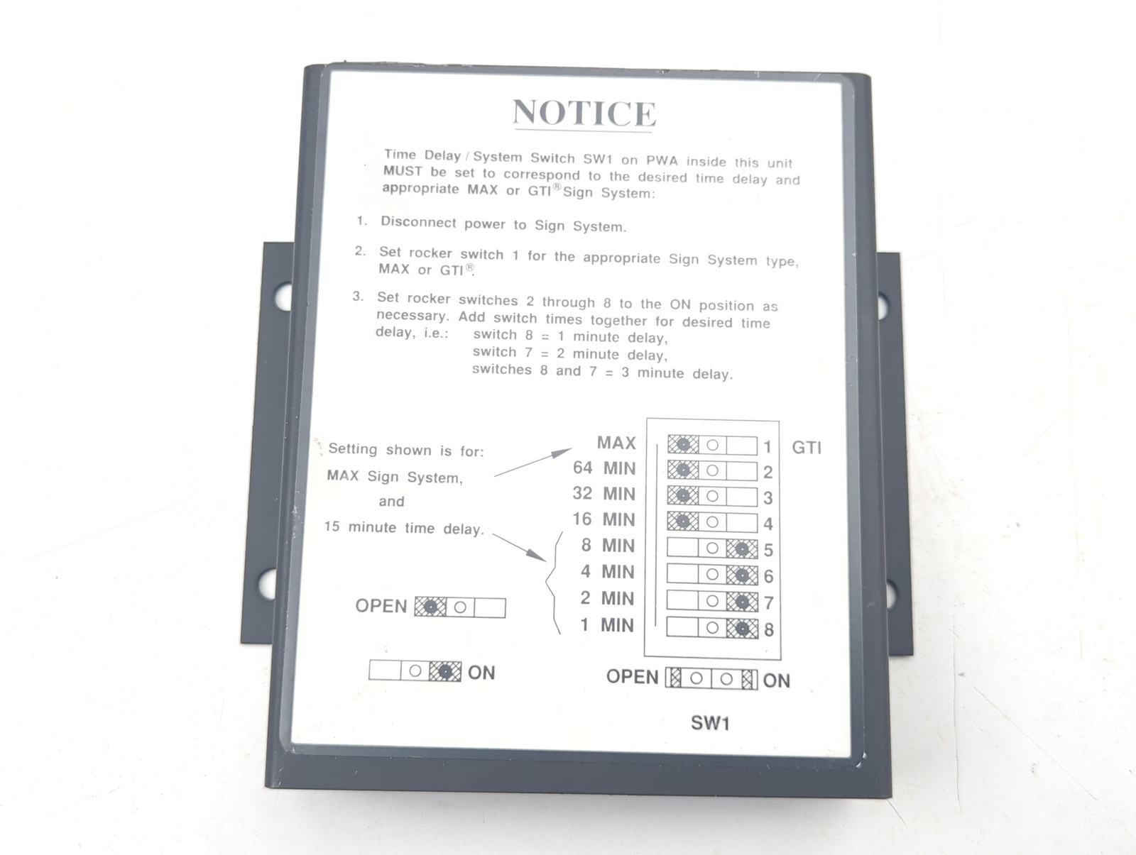 Luminator 510200-001 Transit City Bus Destination Display Sign Auto Blanker