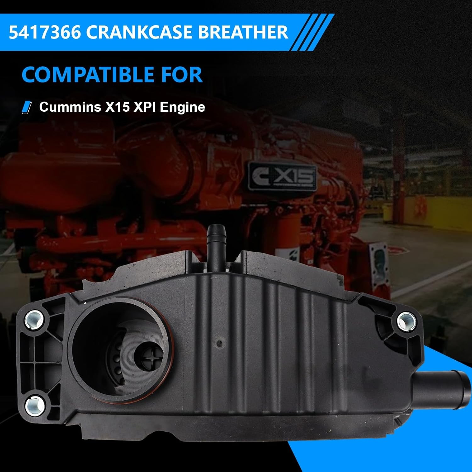 Cummins Crankcase Breather fit EPA17 15 liter ISX/QSX engines 5679573 5417366 US