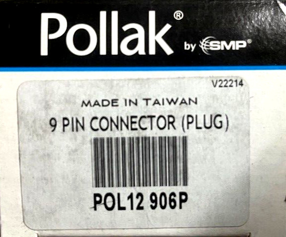 POL12906P POLLAK (9 Pin Plug)- CONNECTOR – RV TRAILER CAMPER PLUG- 12-906P