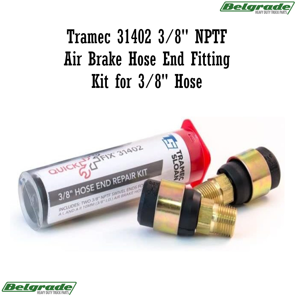 Tramec 31402 3/8” NPTF Air Brake Hose End Fitting Kit for 3/8″ Hose