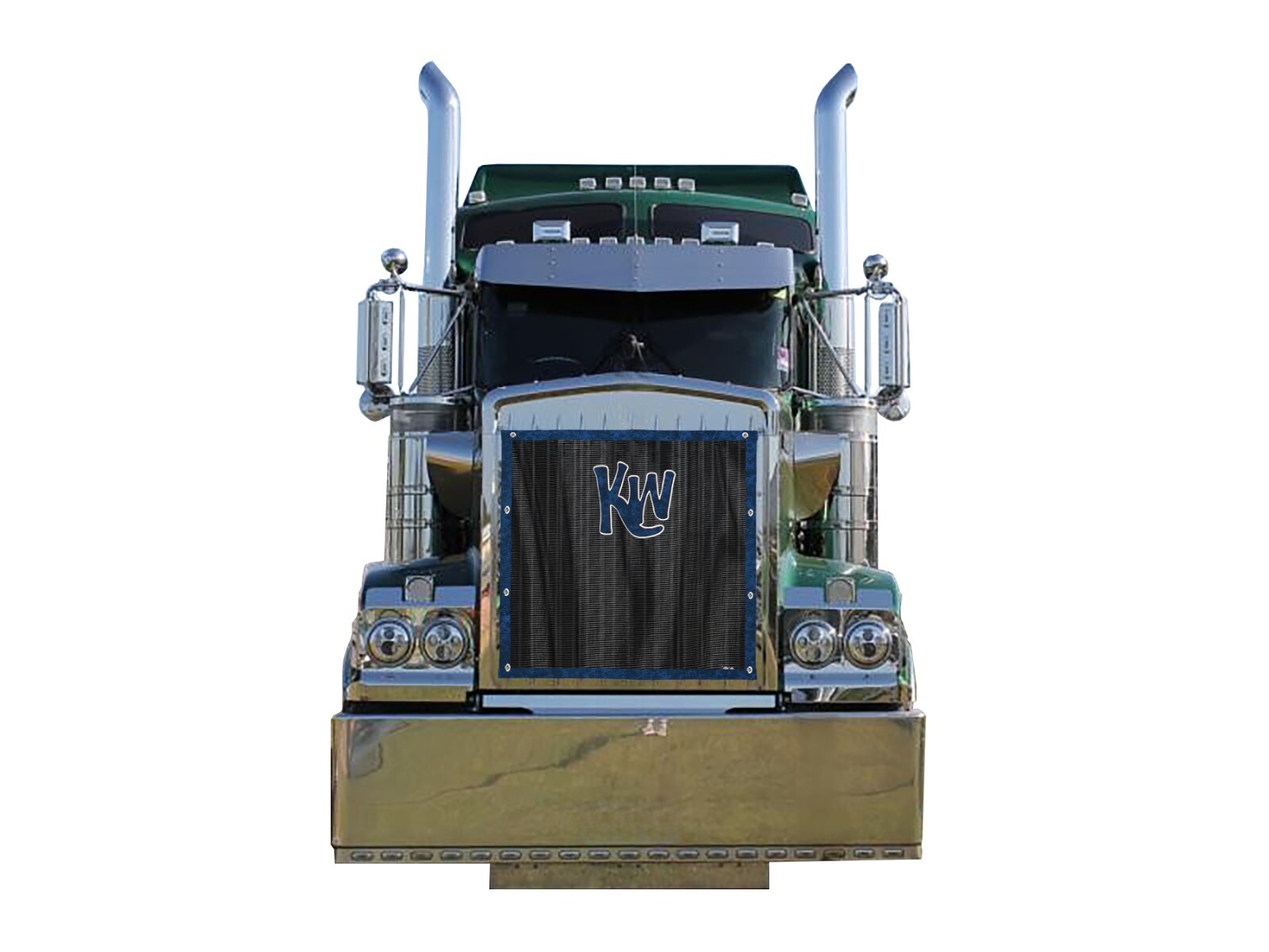 Premium Blue KW Mesh Bug Screen Fits Kenworth W900B by GrilleAdz