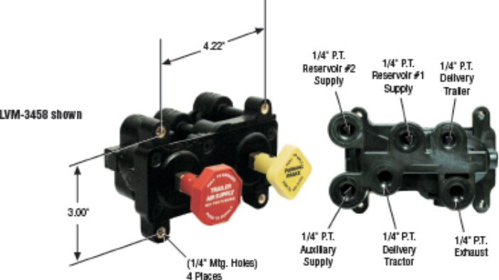 MV-2 Dash Control Valve. Excel# EM34570 Ref# KN20611, 101890, KN-20606, 8096185