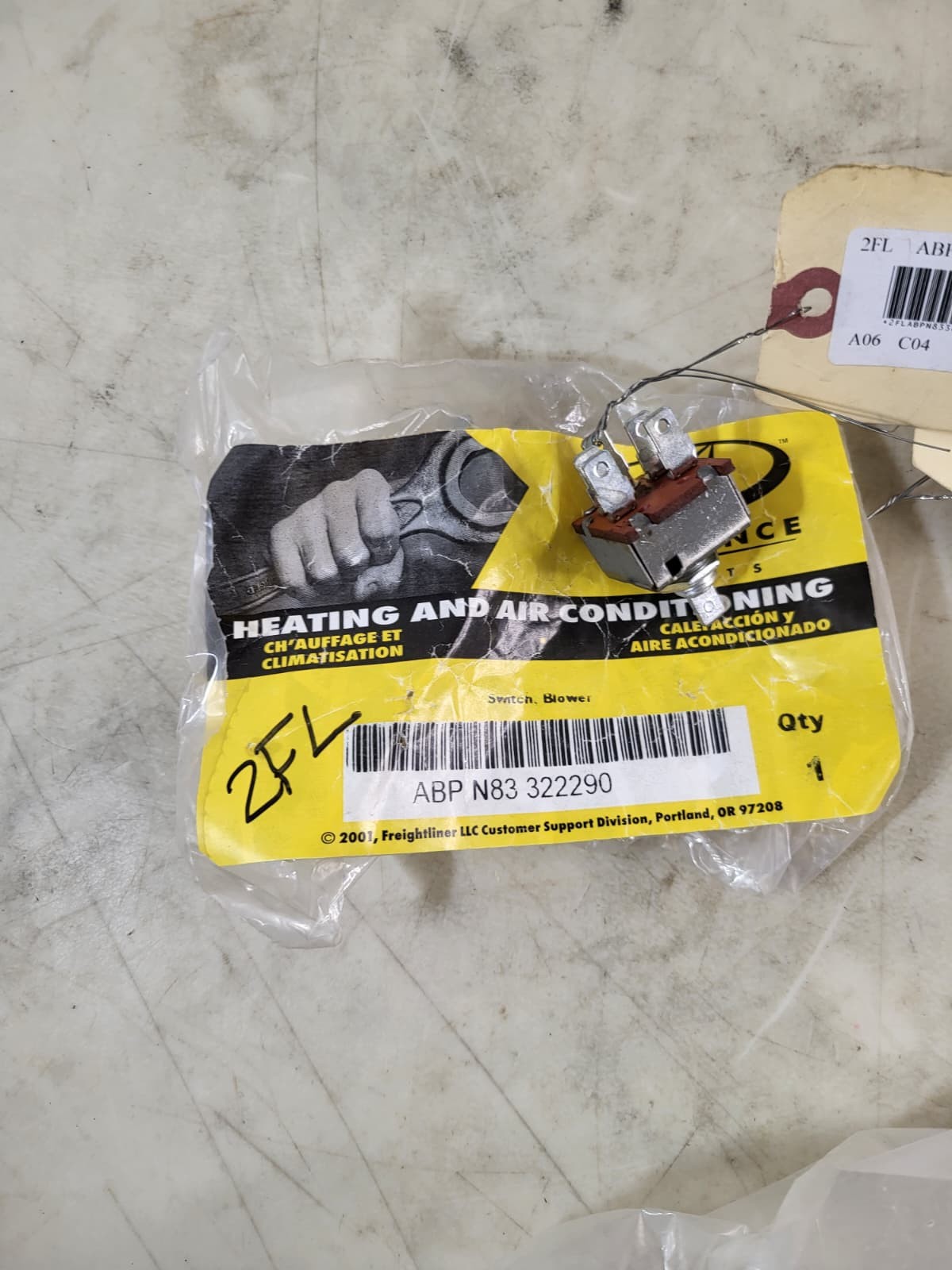 NEW Alliance ABP N83 322290 Freightliner Blower Motor Fan AC Speed Switch