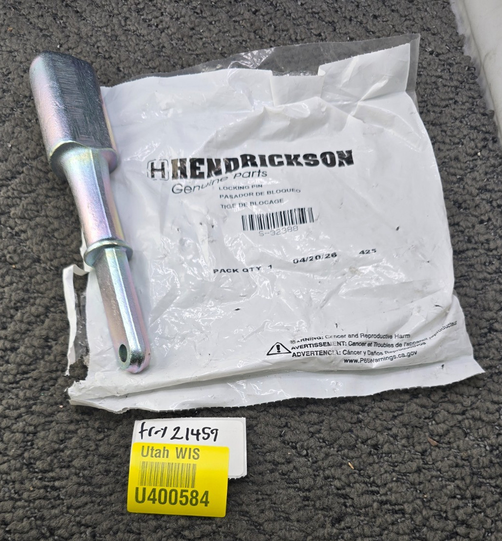 Hendrickson S-32388 Steel Slide Locking Pin 8″ Length x 1-5/8″ Head Diameter