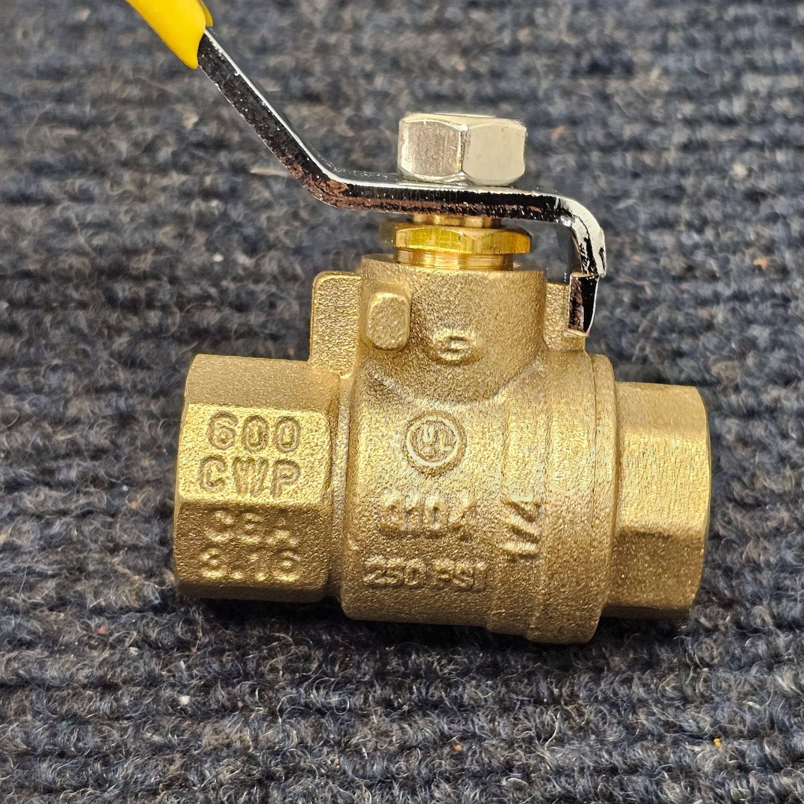 Imperial Supplies 90600 1/4 Straight Handle Ball Valve Bronze