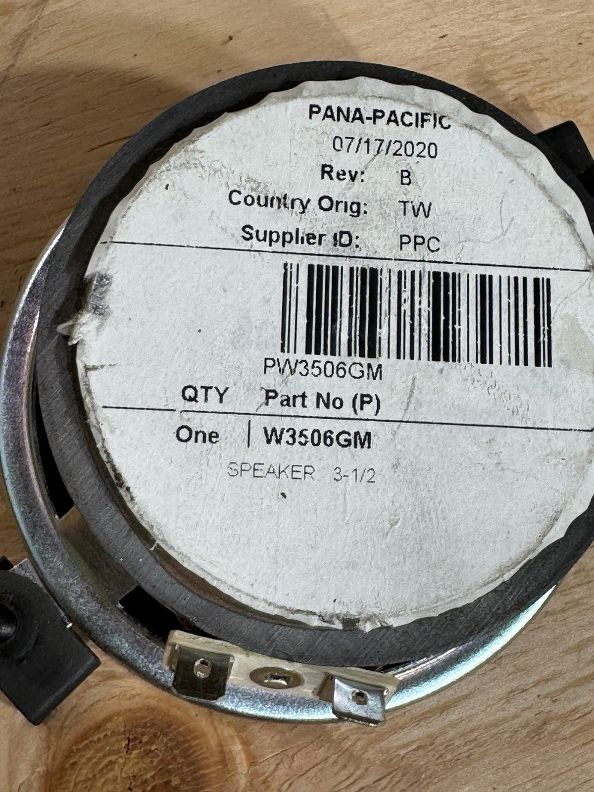 Pana Pacific W3506GM Radio Speaker