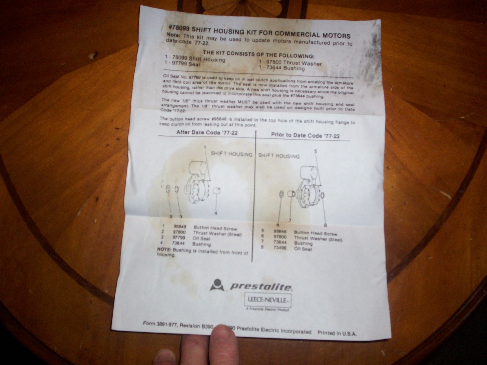 Leece Neville Prestolite Starter Housing M0270780995 M915 Hemtt