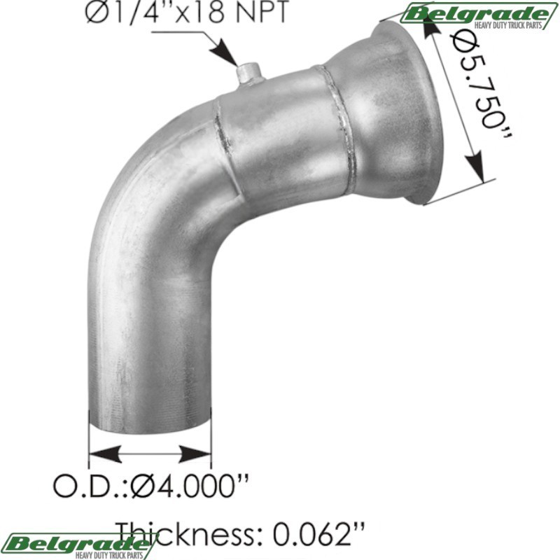 562.U7515559A Exhaust Pipe ALZ Peterbilt 14-15559 1415559 – Aluminized Steel