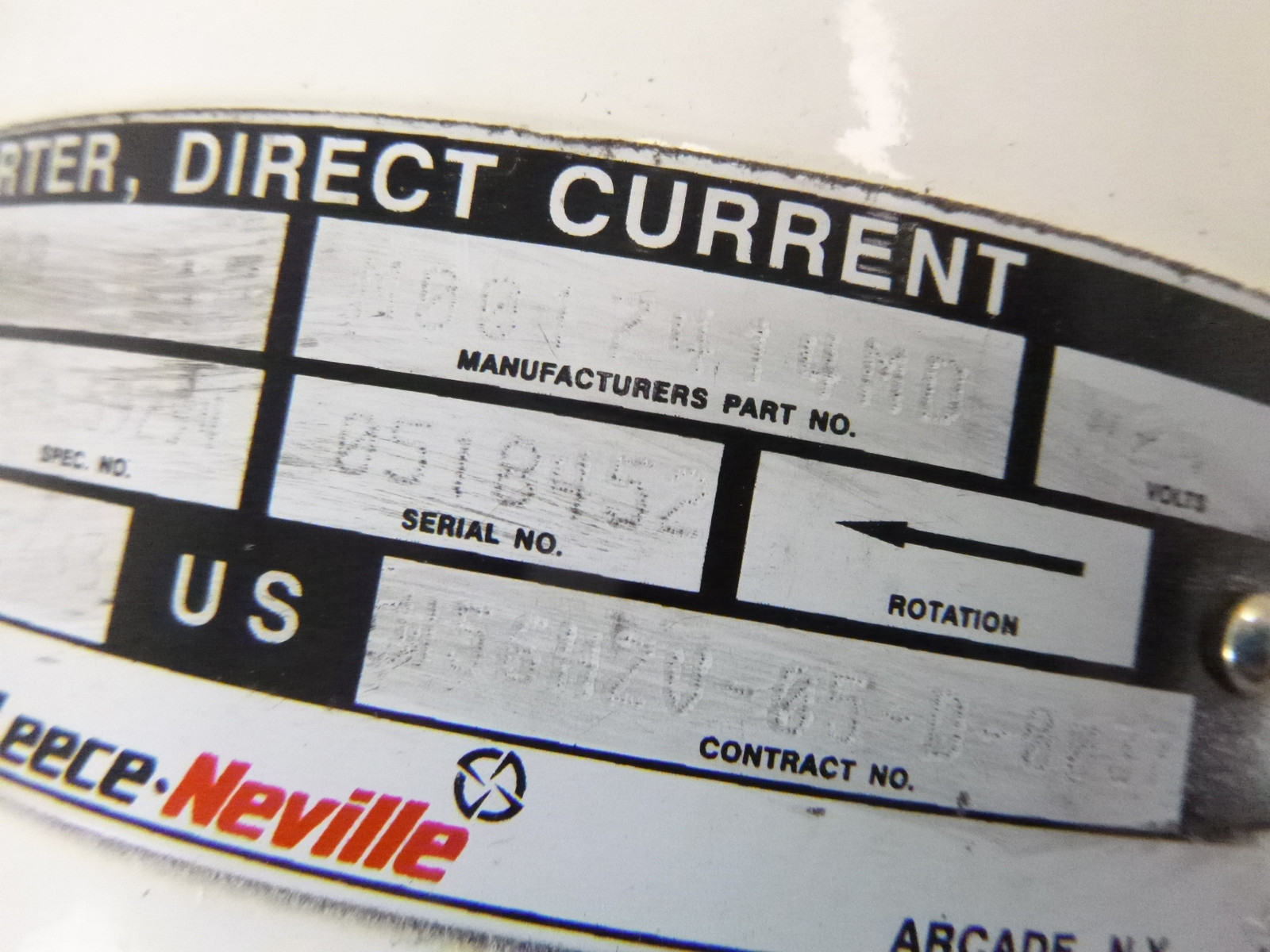 Leece Neville M0017414MD Gas Turbine Starter Motor 24 Volt 2990-01-276-5733