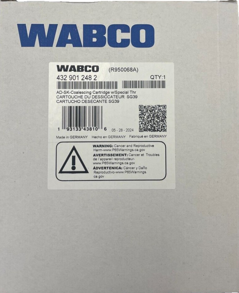 3 PCS GENUINE OEM CARTRIDGE AIR DRYER WAB 432 901 248 2 FREIGHTLINER CASCADIA
