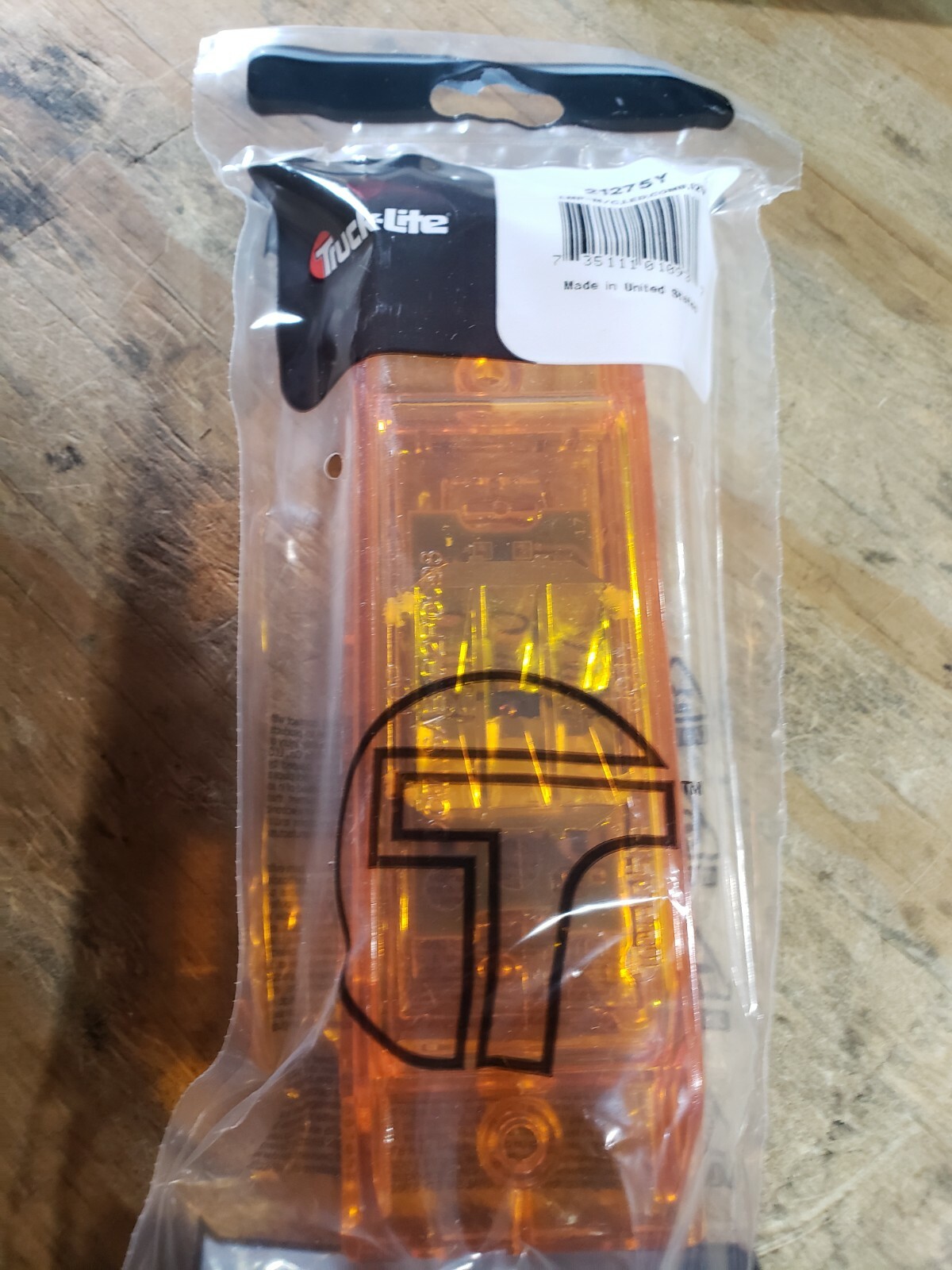 Truck-Lite 21275Y Yellow Rectangular 21 Series Marker Clearance Light 8 Diodes