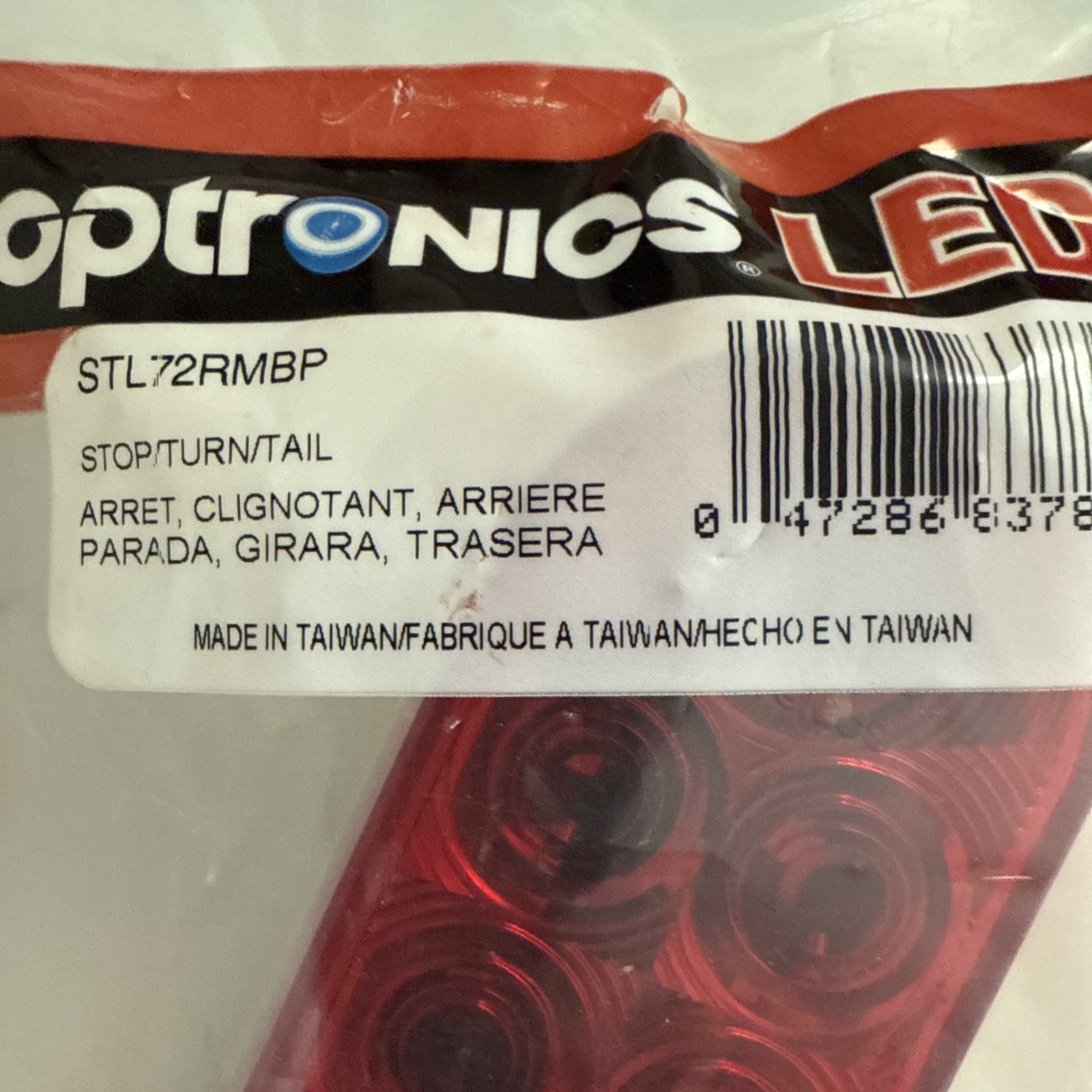STL72MBP Optronics 6″ OVAL 10 LED RED STOP/TURN/ TAIL LIGHT