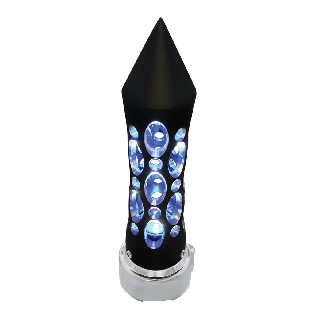 Chrome Daytona Spike Gearshift Speed Knob – Eaton 9/10 Shift Knob w/ BLUE LED