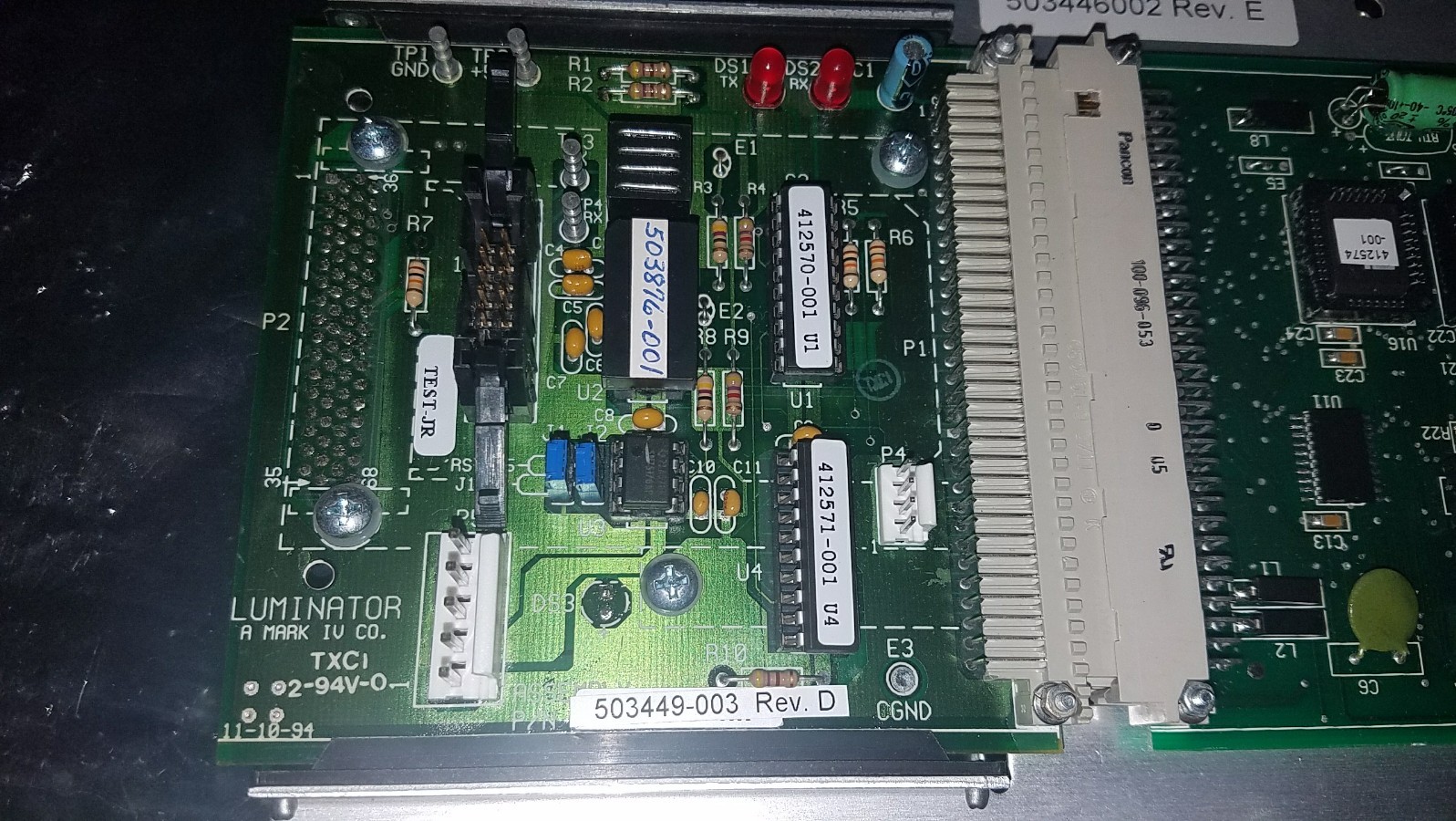 Mark IV Luminator Flash System Processor Board # 503446002, and 502551-005.