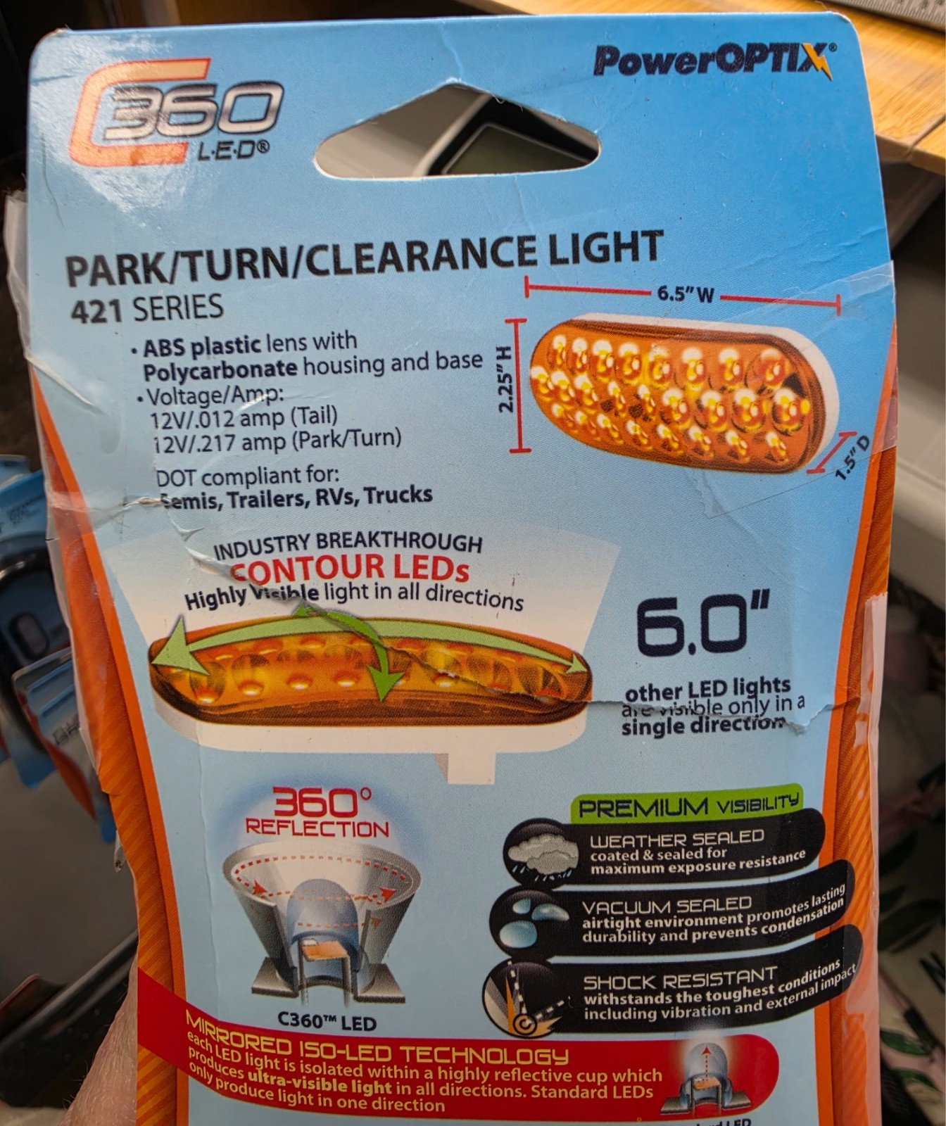 PowerOptix C360 LED 6in Oval S/T/T LED Light