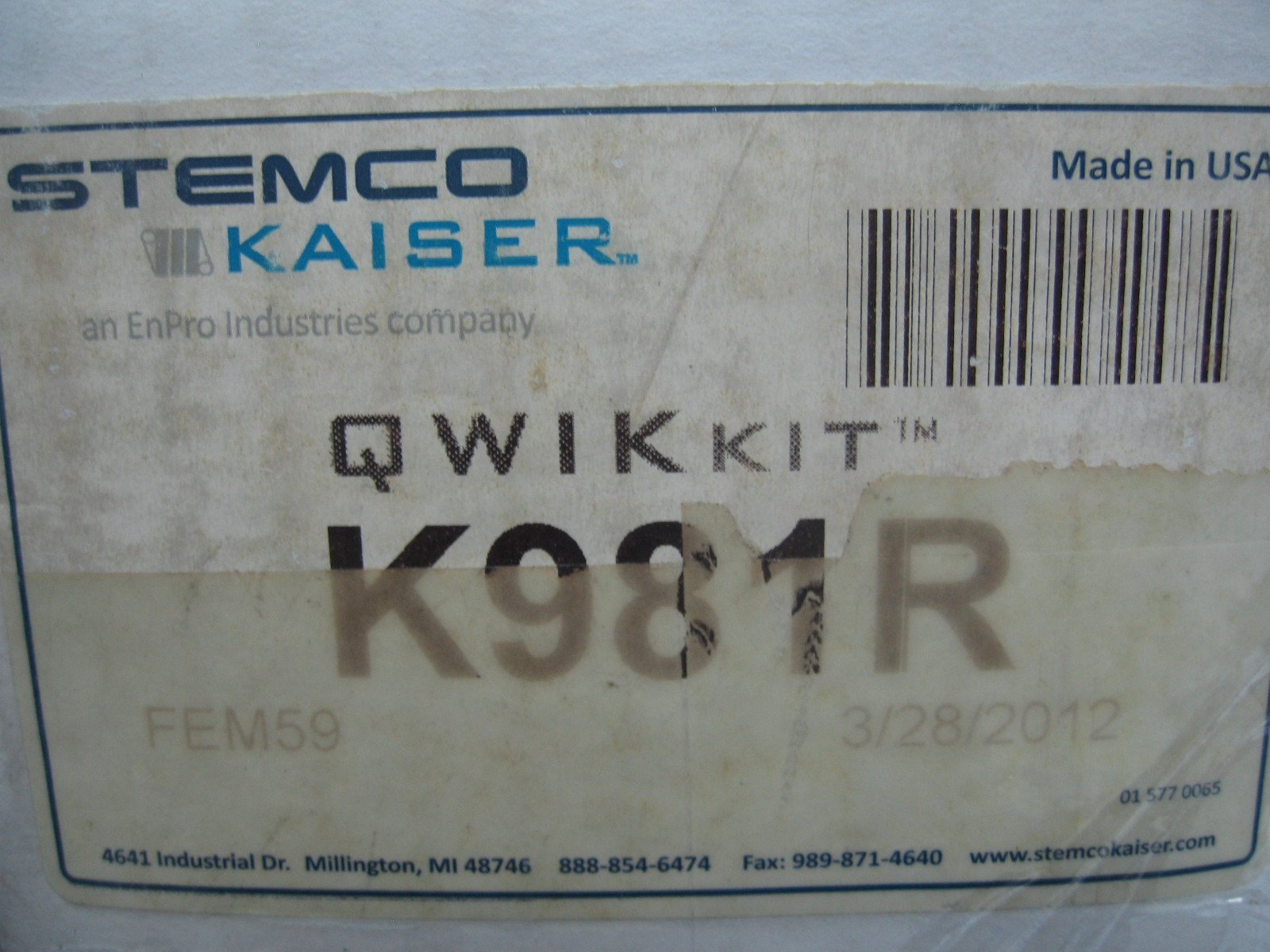 No Ream Installation King Pin QWIK Kit Stemco Kaiser PAI P/N K981R Kingpin Set