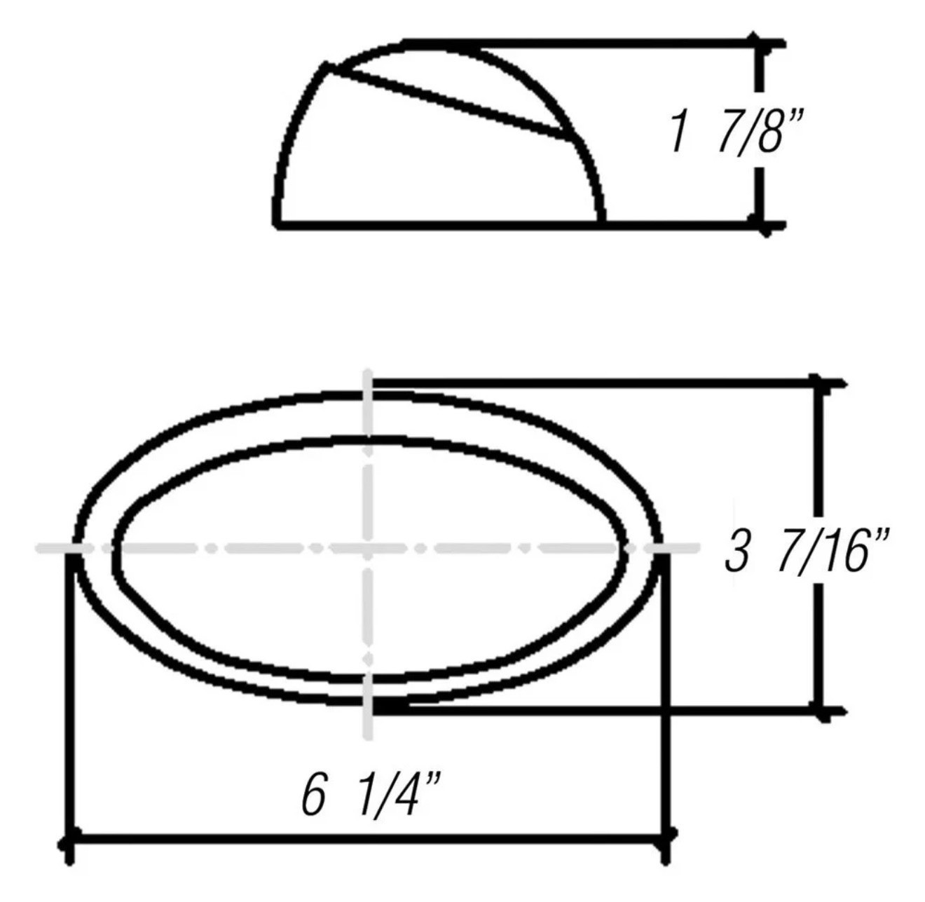 Optronics RVPL7CBFS – RVPL5 Series Oval Clear Lens Black Case Porch/Utility