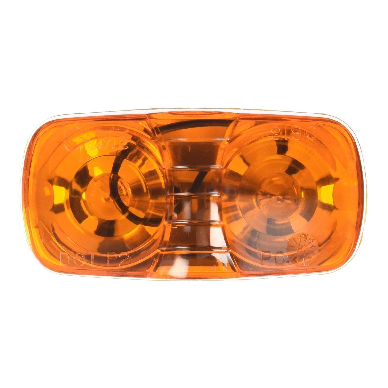 Grote 46793 Duramold Yellow Two-Bulb Square-Corner Clearance Marker Light