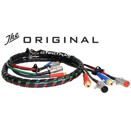 Tectran 169153 Air Brake Hose And Power Cable Assembly 15 Ft. 4 In 1, Horizontal